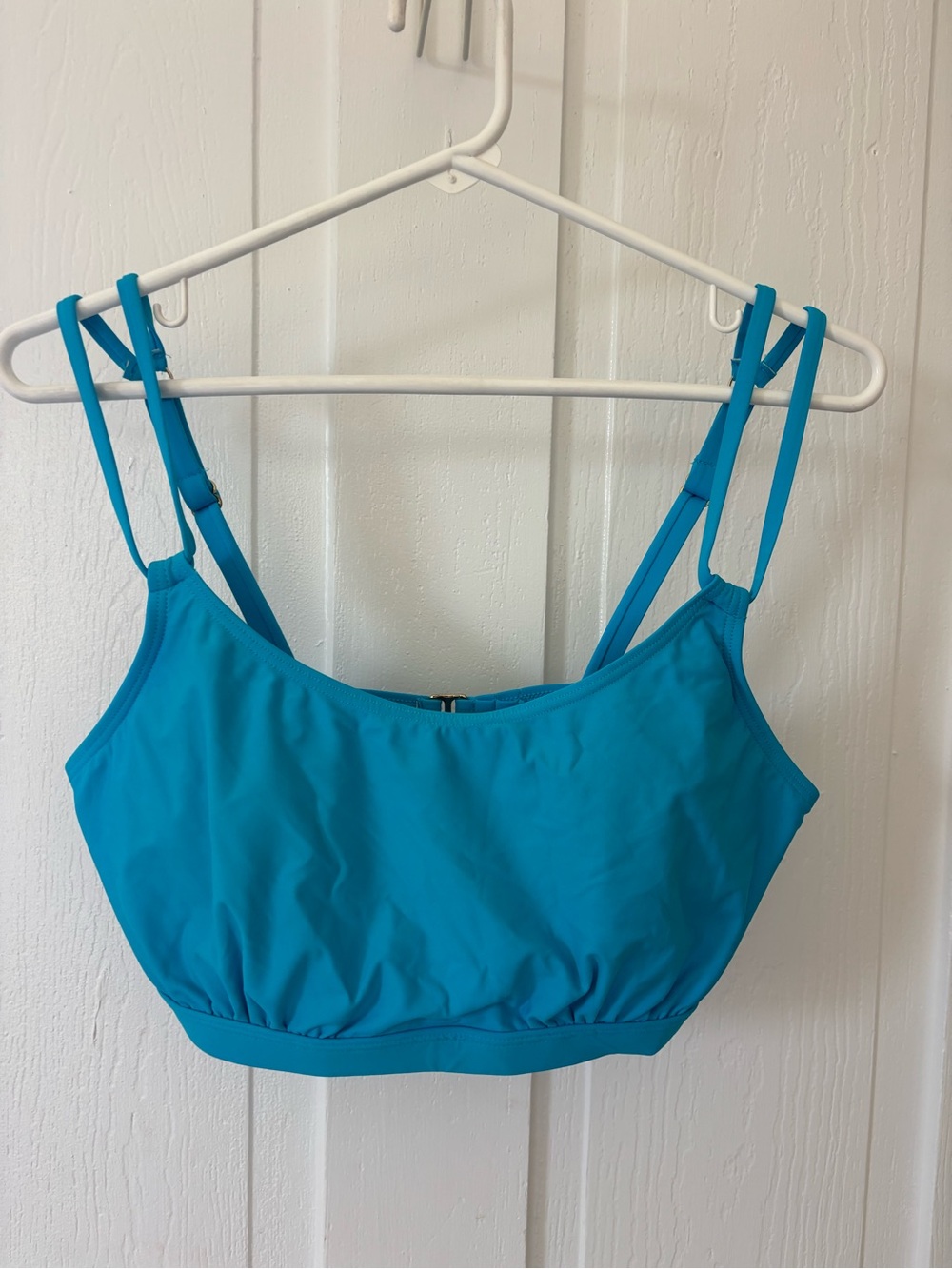 Blue Strappy Bikini Top — Sleek Support Swim Bralette